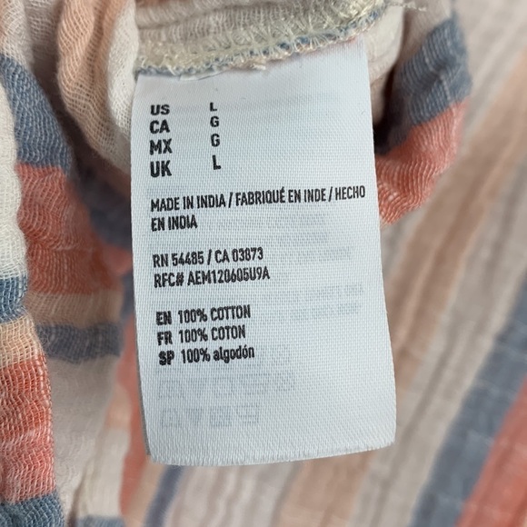 American Eagle Outfitters cozy beachy salsa gauze top flared bell sleeves EUC - Picture 9 of 9